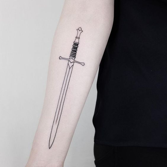 Simple sword tattoos to make you memorable