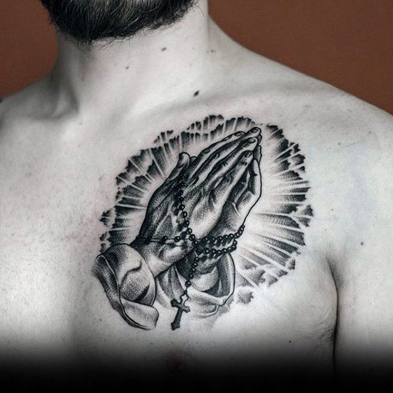 religious full chest tattoos