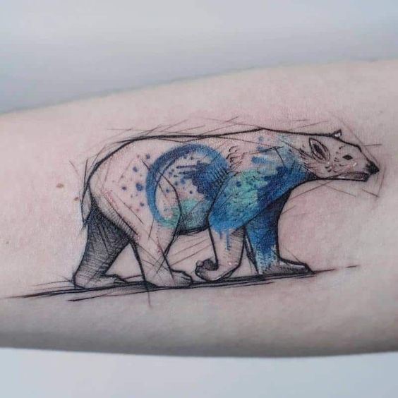 Surprising polar bear tattoo ideas for man and woman