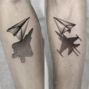 These 10 images let you see there is no mistake with paper airplane tattoo 3