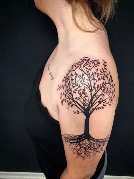 50 Stylish Tree Tattoos On Shoulder  Tattoo Designs  TattoosBagcom
