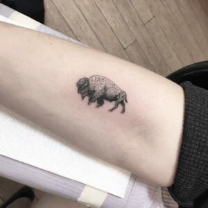 Unusual small buffalo tattoo ideas to make you shine 3