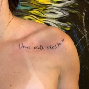 Veni vidi vici tattoo is trendy female tattoo 3