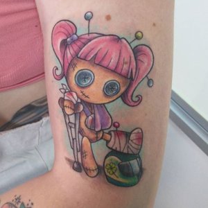 Voodoo doll tattoos which are at the same time cute and badass 1