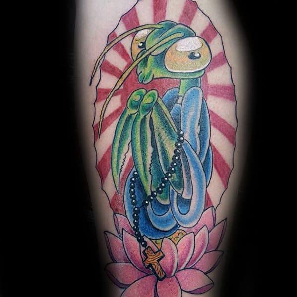 Praying mantis  flowers  Oceanside Tattoo The Arcade  Facebook