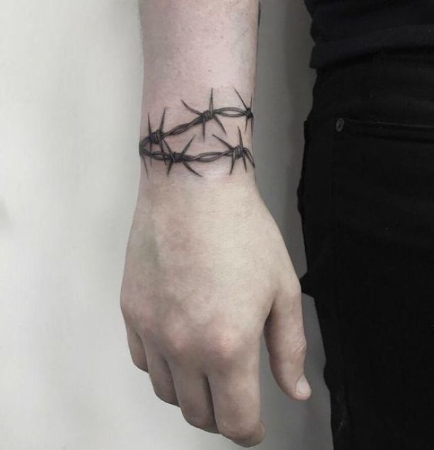 Why are wrist barbwire tattoos so badass? See it in these examples