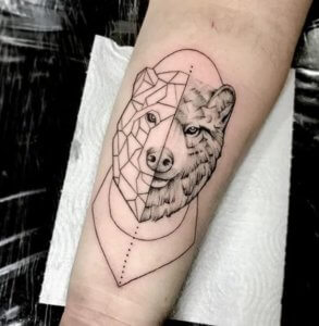 Why not try right now some popular geometric bear tattoos 2