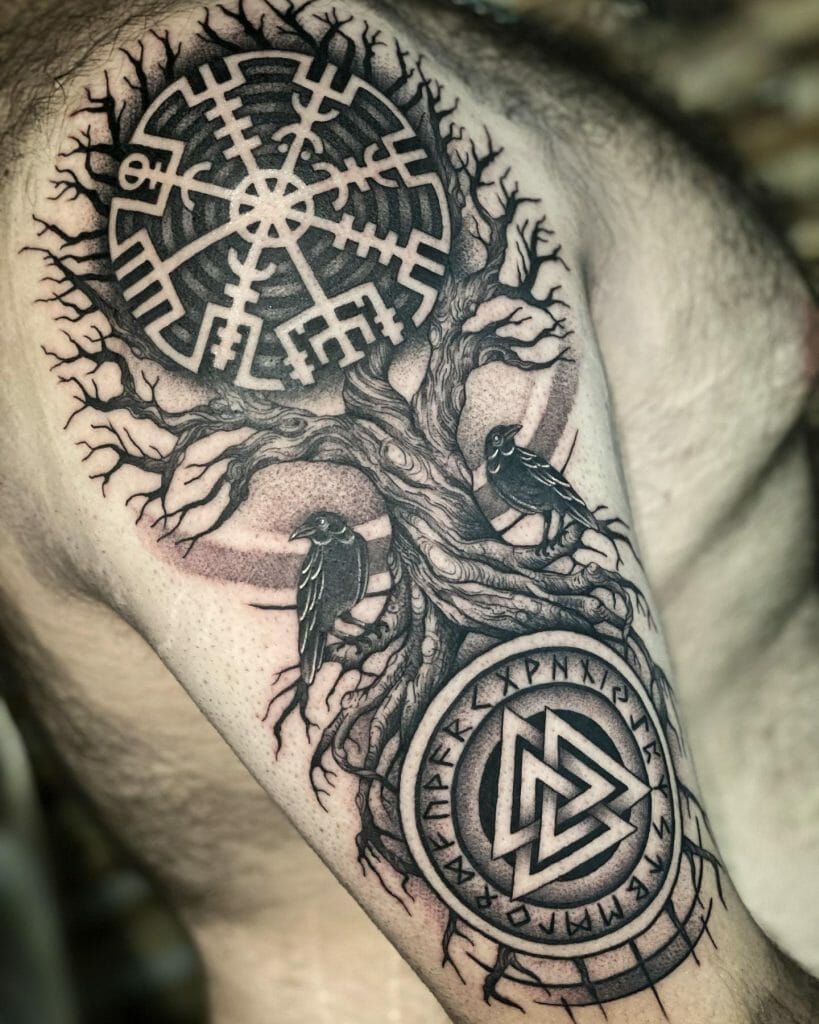Yggdrasil the old Viking symbol of life coming out of the water is popular  tattoo