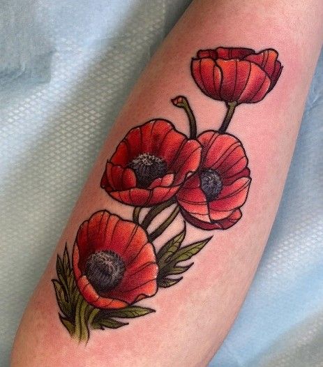 Poppies Tattoo  Poppies tattoo California poppy tattoo California tattoo