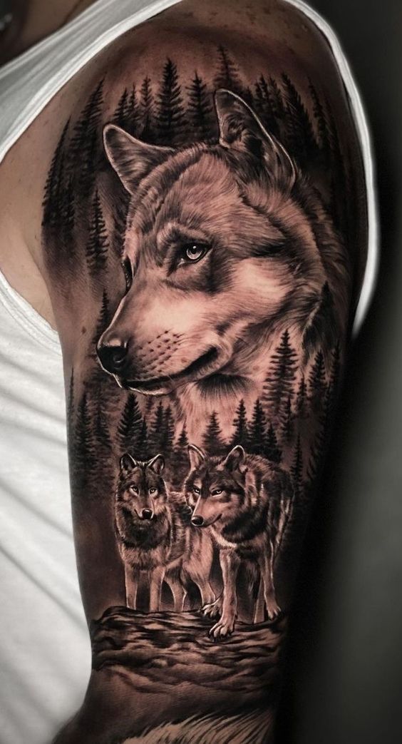 Howling Wolf Tattoo  Realistic Temporary Tattoos  Tattoo Icon  TattooIcon