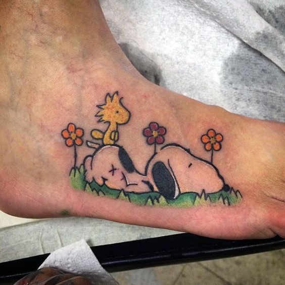 20 Best Snoopy tattoos for all cartoon lovers to remember youth