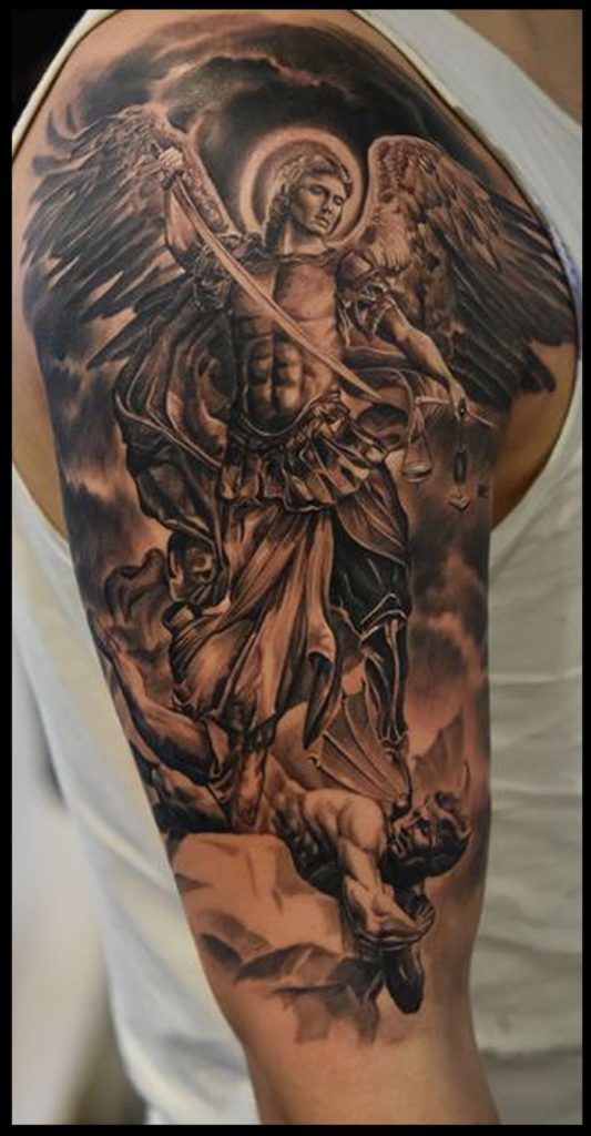 St Michael tattoo sleeve by guskalavera    tijuana sandiego seattle  369professionaltattoo guskalavera california tattoos  Instagram