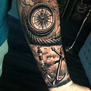Compass tattoos and their meaning 5