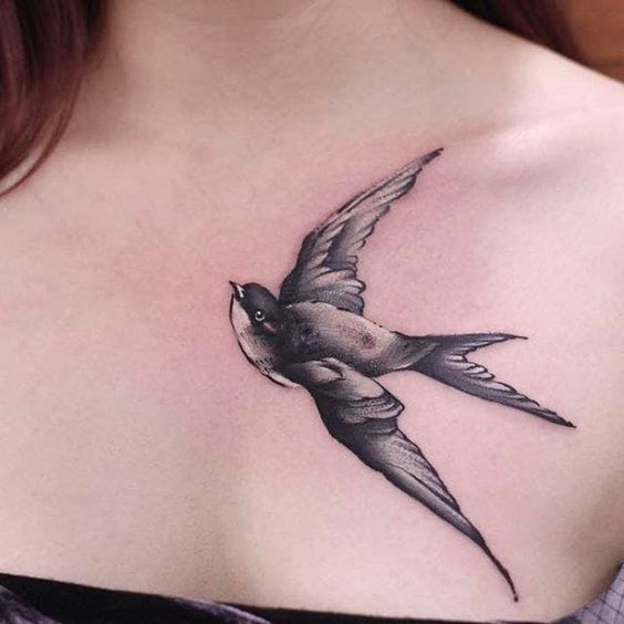Discover swallow chest tattoos through 10 examples