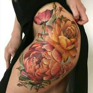 Do you agree This 15 flower tattoos on body side are fascinating 9