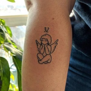Do you agree these simple cherub tattoos are memorable 4