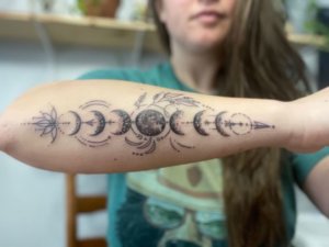 Do you know which tattoo is fantastic Moon phases on forearm tattoo 5