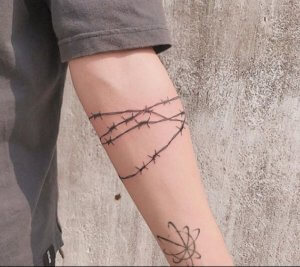 Gorgeous barbwire forearm tattoos suitable for anyone 2