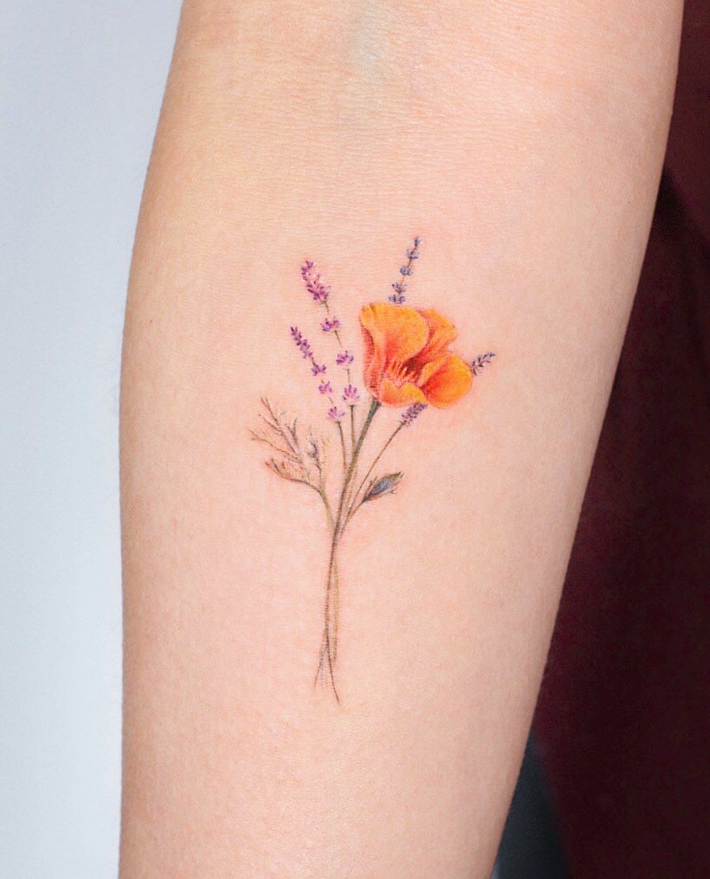 Buy Poppy Flower Temporary Tattoos Nature Tattoos Set of 2 Online in India   Etsy