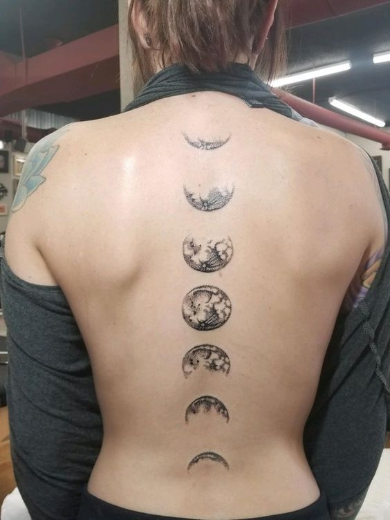Meaning of moon and moon phases tattoo: The Beginning