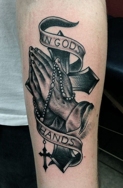 Meaning of praying hands tattoo and some examples 2