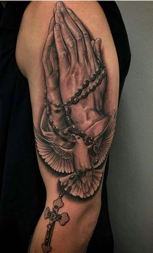 Meaning of praying hands tattoo and some examples 3