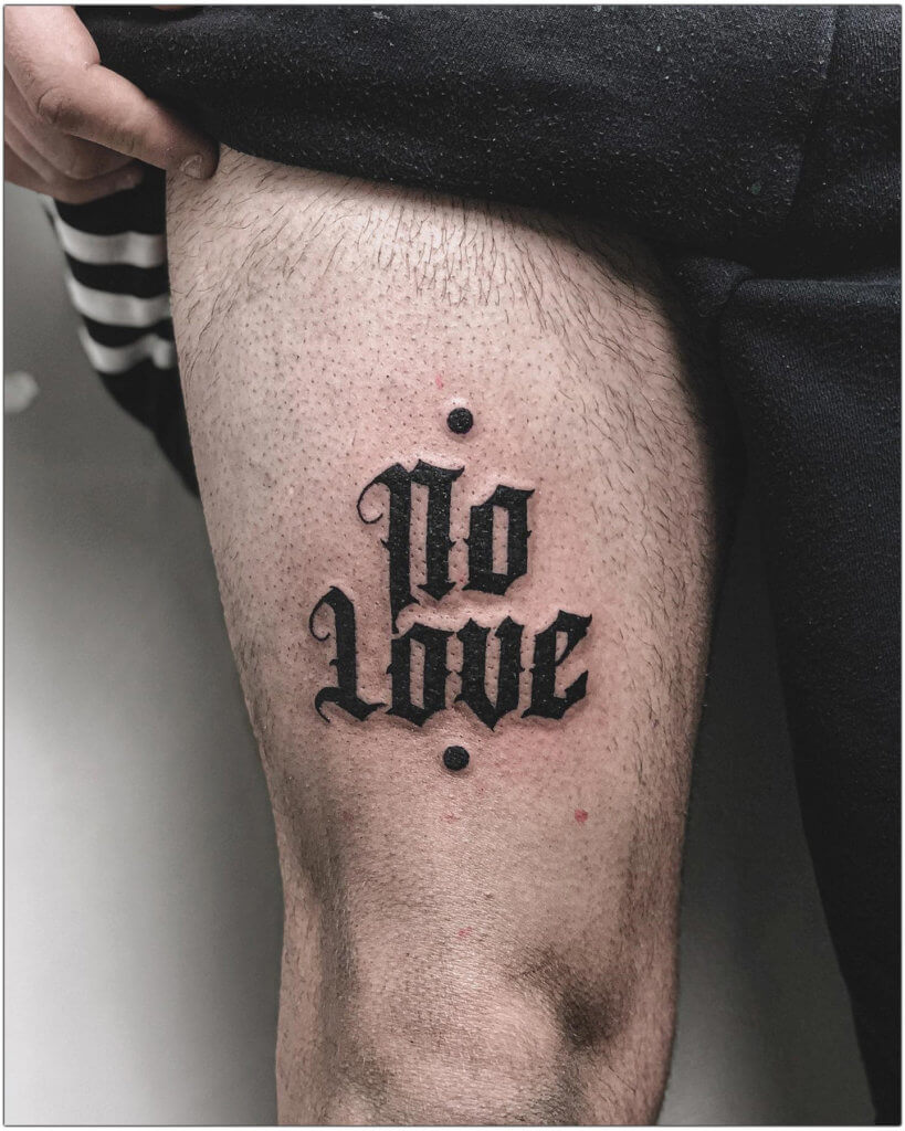 No love tattoos are not so common but can be interesting Check these ideas 4