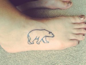 Simplicity is the key to best polar bear tattoo 3