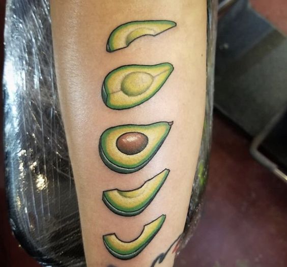Some of the best avocado tattoos in 10 images