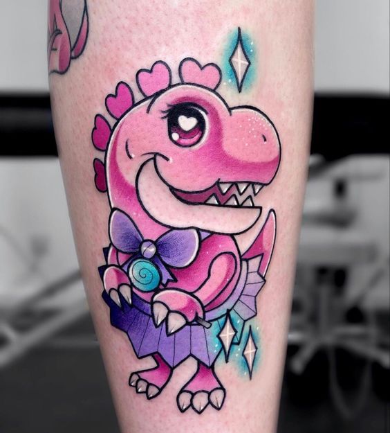 16 Cute Dinosaur Tattoos  Design World  Joshua Nava Arts