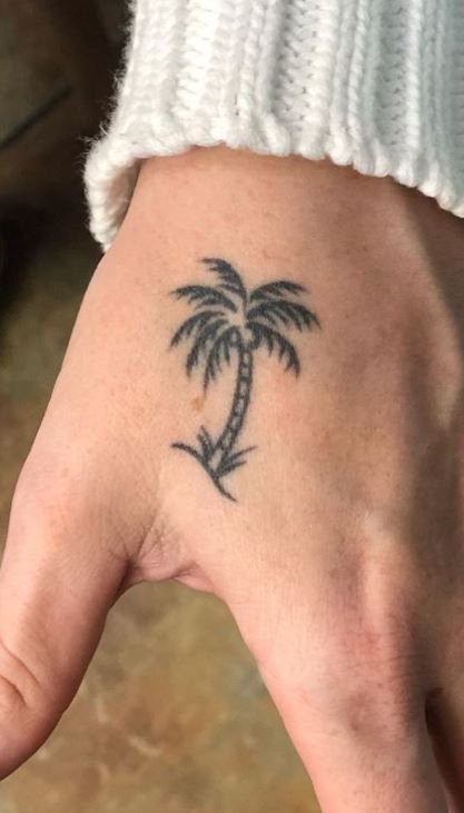 palm tree evergreen tree hand tattoo by Wes Fortier at Bur  Flickr
