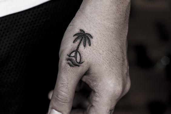 They didn’t make a mistake with these small palm tree tattoos
