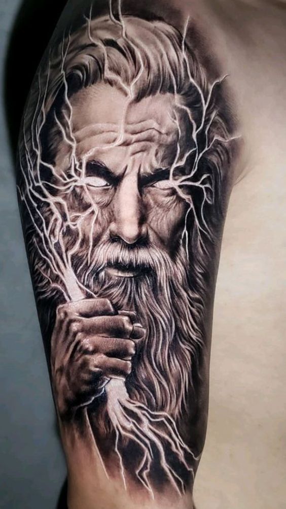 Zeus  Main piece of my half sleeve Done by Huw Port Talbot Tattoo  Studio South Wales UK  rtattoos