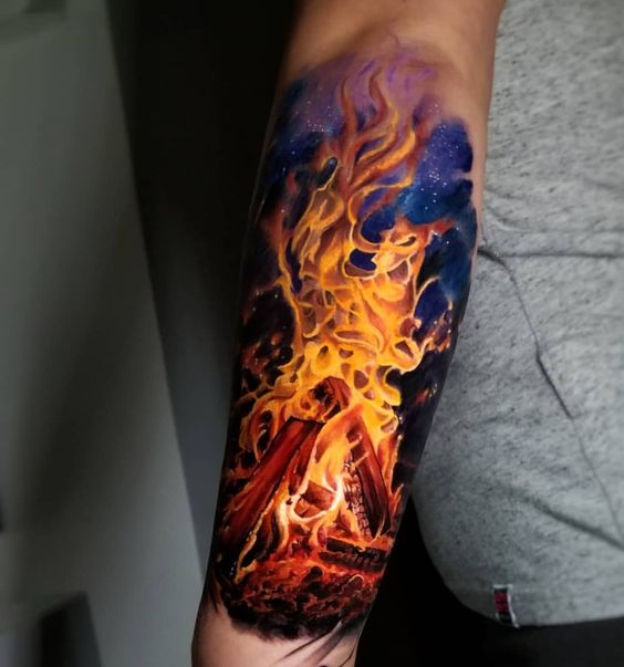 83 Red Hot Fire Tattoo Designs