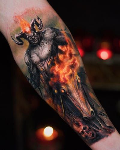Berserk Guts Battling Demons Chest Tattoo  TATTOOGOTO