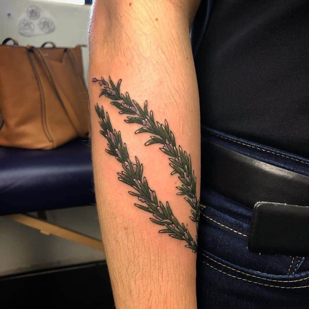 green lavender tattoo