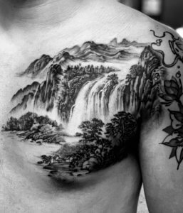 Fantastic waterfall tattoo ideas to inspire you 6