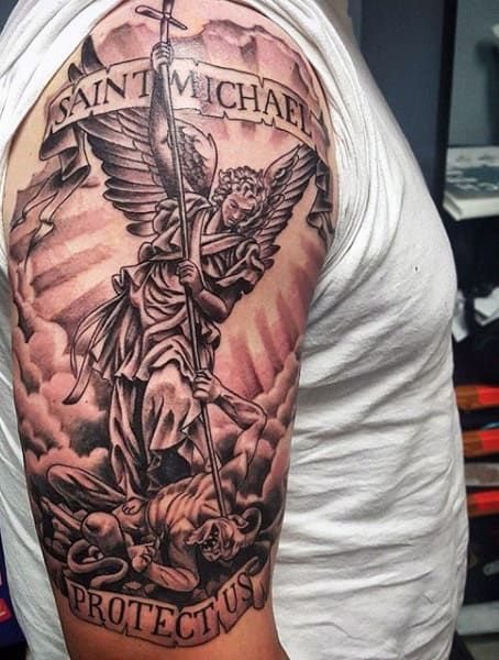 Shoulder St. Michael tattoo