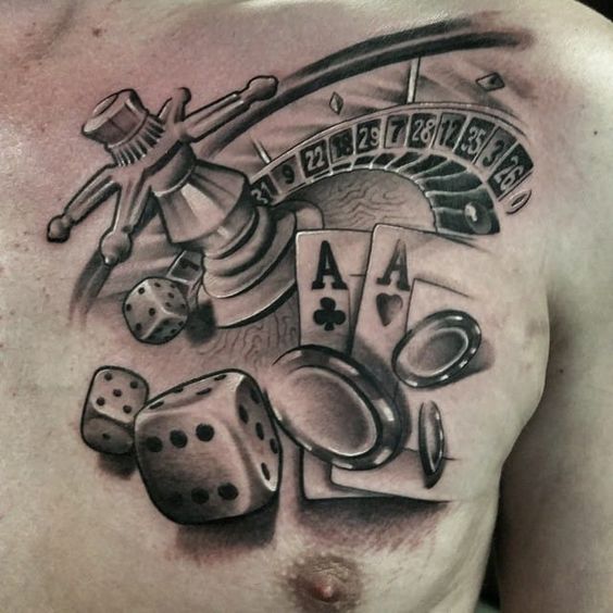 Meaning of dice tattoo and astonish ideas 3