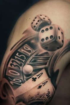 Meaning of dice tattoo and astonish ideas 6