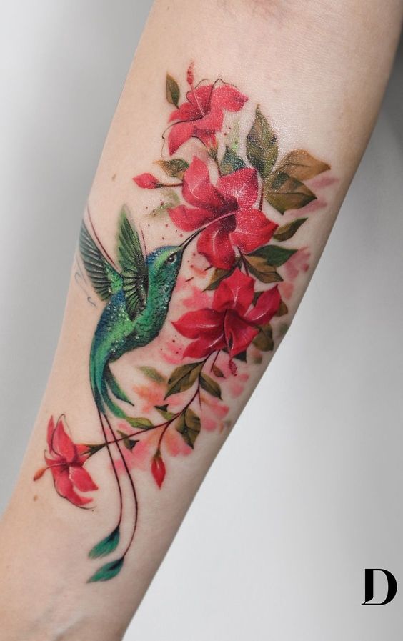Meaning of hummingbird tattoos 6
