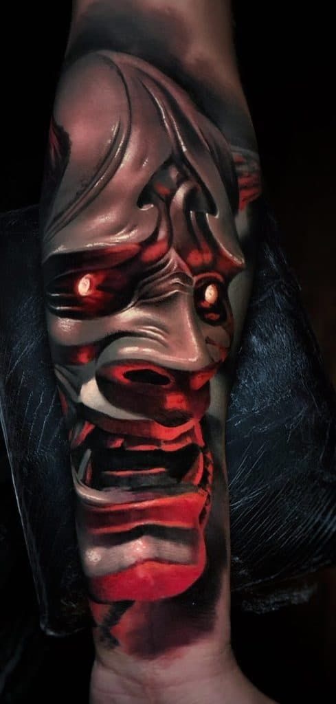 Oni mask tattoo meaning 1