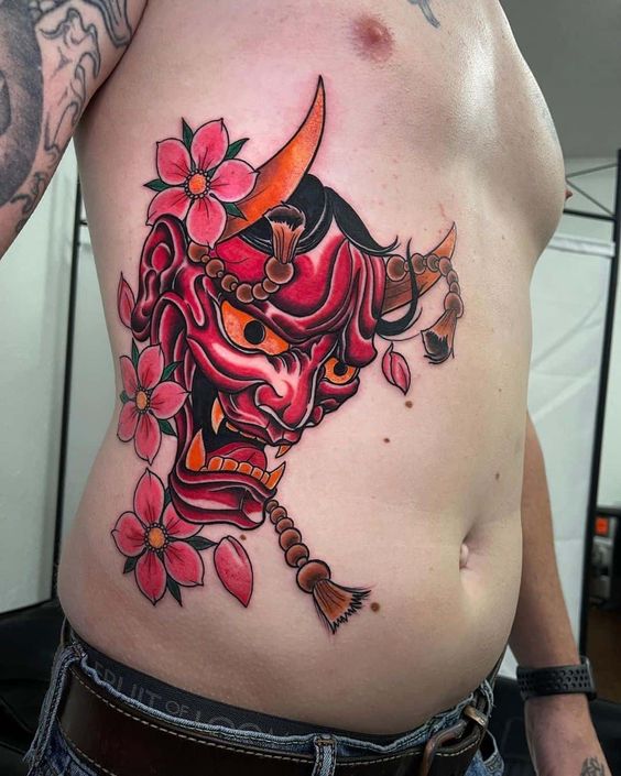 Oni mask tattoo meaning 6