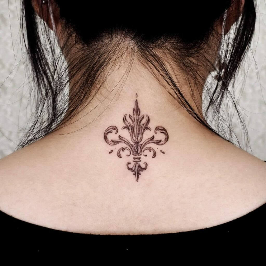 10 Designs for elegant Fleur de Lis tattoo on the neck