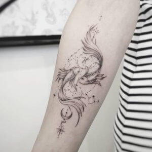 Are you fan of zodiac signs 10 Examples of Pisces tattoo 7