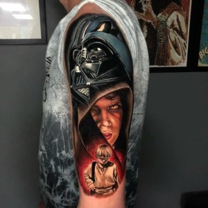 Bringing Darth Vader to life with 10 realistic tattoos 1