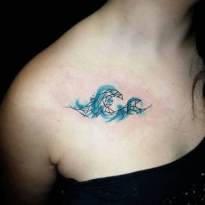 Buy Blue Waves Temporary Tattoo Online in India  Etsy