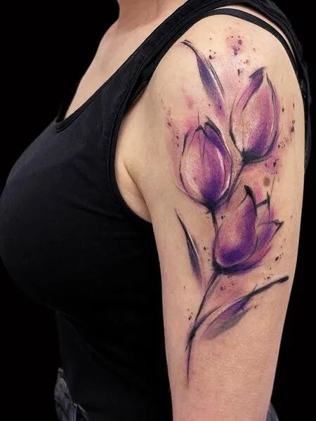 Meaning of tulip flower tattoo 14