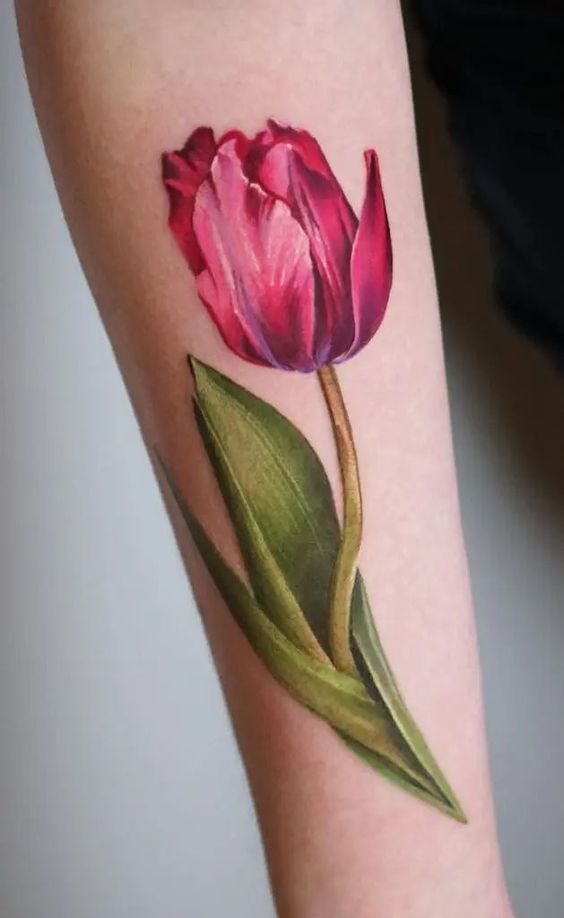 Meaning of tulip flower tattoo 3