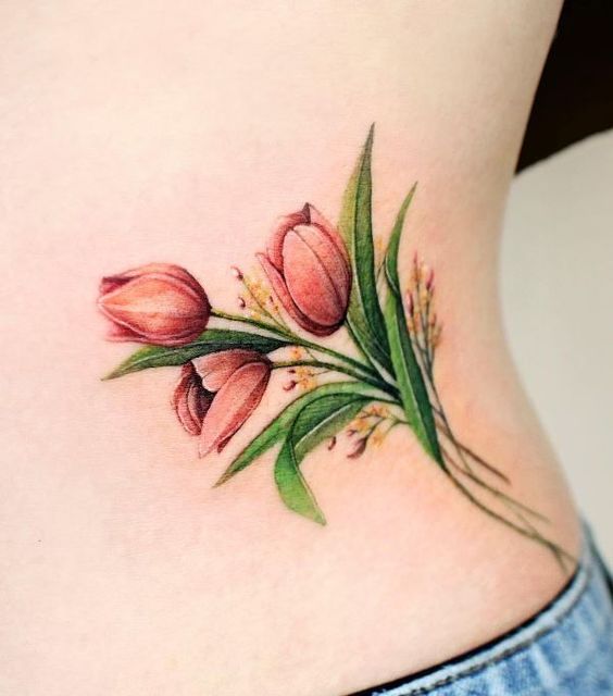 Meaning of tulip flower tattoo 7